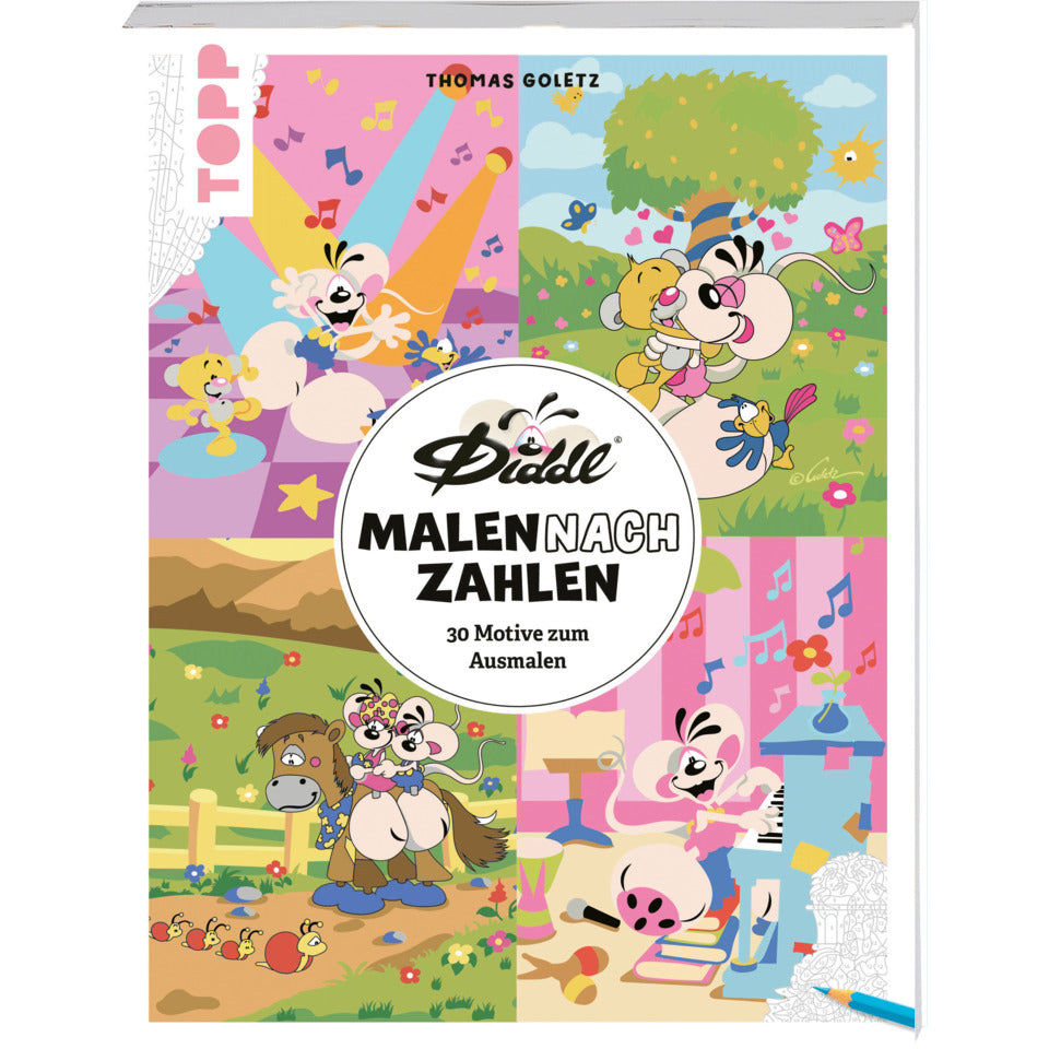 Malbuch Diddl - Malen nach Zahlen, 21 x 28 cm, 96 Seiten TOPP 670/28326