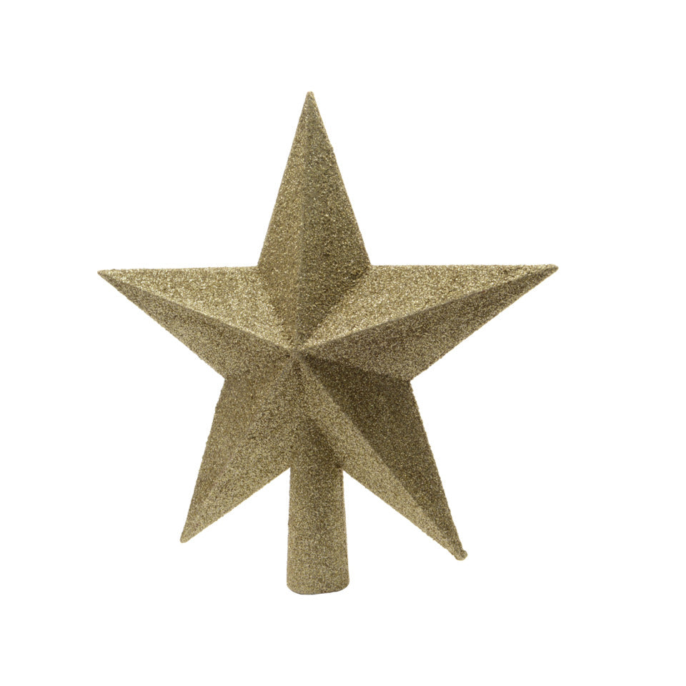 Weihnachtsbaumspitze Glitzerstern, Kunststoff, gold KAEMINGK 029540