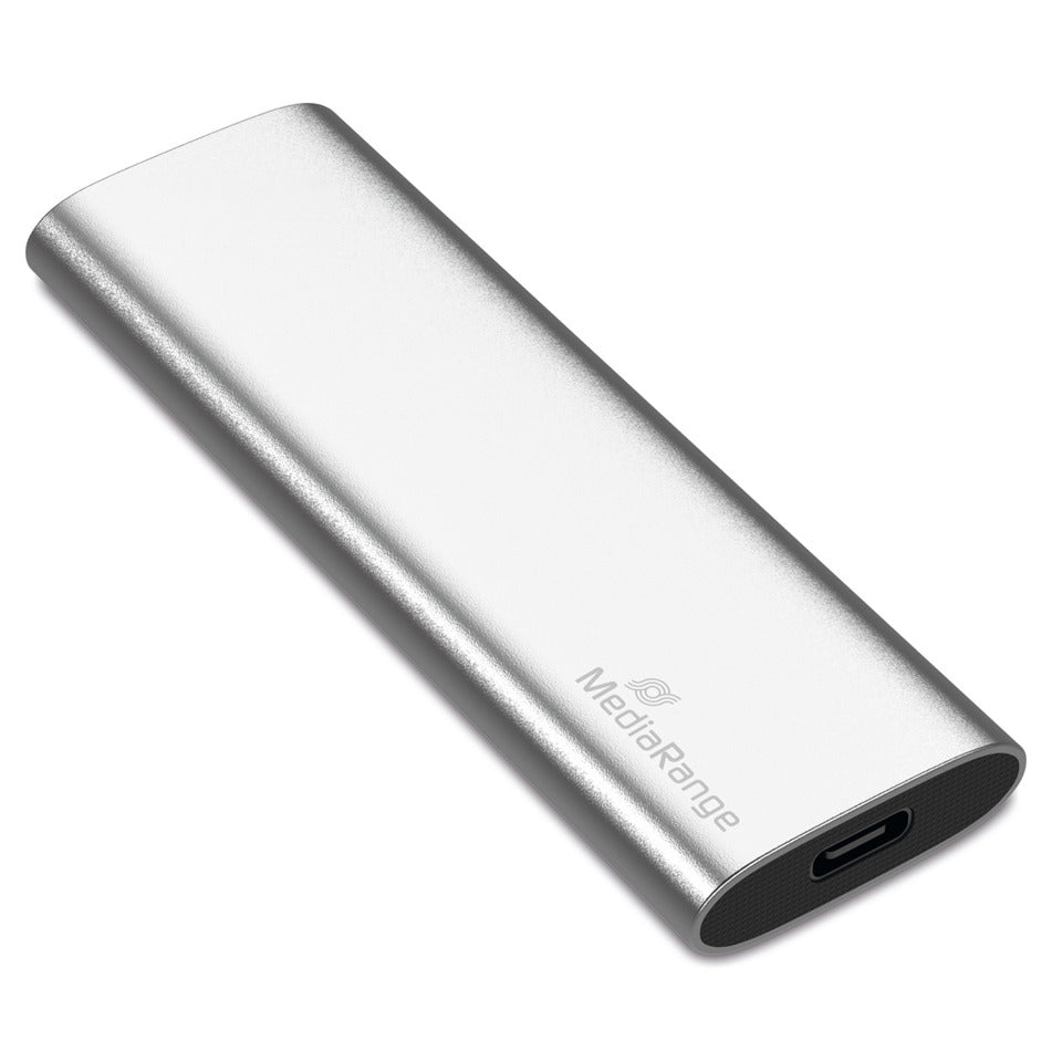 Festplatte extern, 120 GB, SSD, USB-C, silber MEDIARANGE MR1100