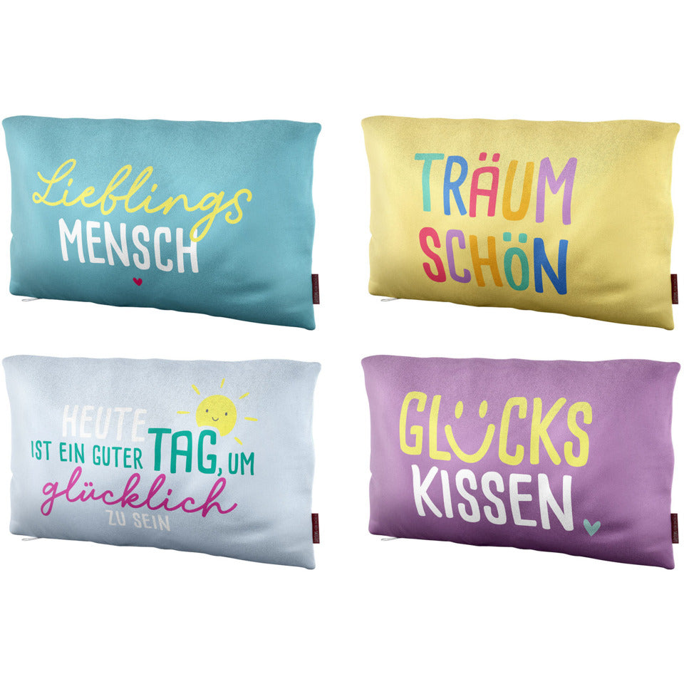 Dekokissen Happy Greetings, 23 x 40 cm, sortiert FÜR DICH 396270 FÜR DICH 396270 23x40cm