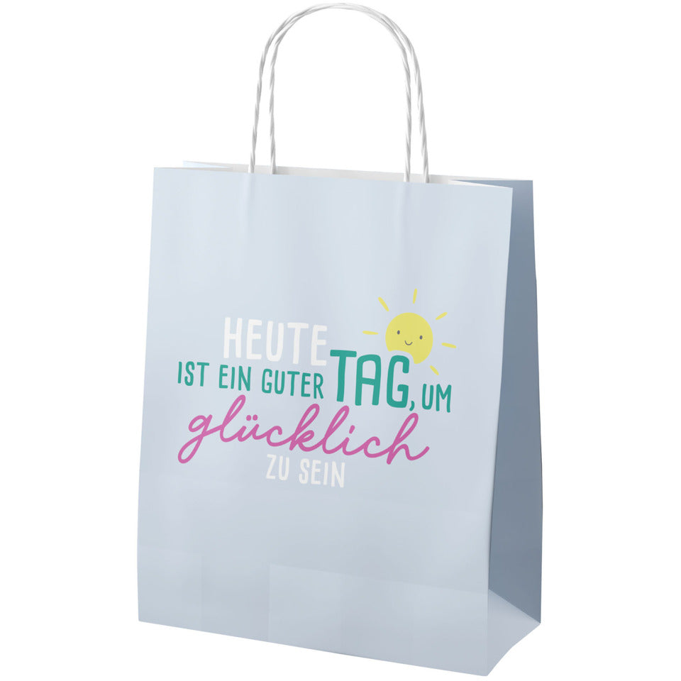 Geschenktragtasche Happy Greetings - Lieblingsmensch, 24 x 20 x 8 cm, blau FÜR DICH 991273 FÜR DICH 991273 24x20x8cm