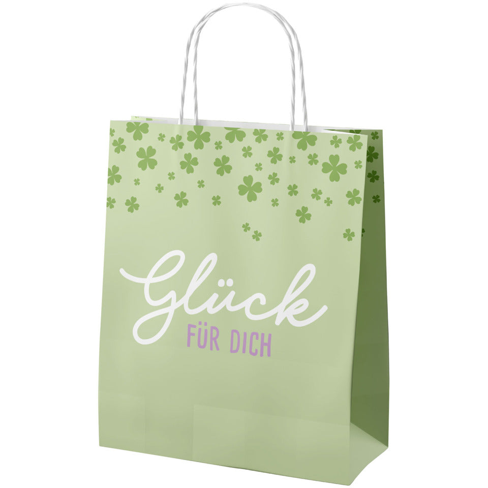 Geschenktragtasche Happy Greetings, 24 x 20 x 8 cm, grün FÜR DICH 991276 FÜR DICH 991276 24x20x8cm