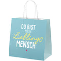 Geschenktragtasche Happy Greetings - Lieblingmensch, 15 x 15 x 8 cm, petrol FÜR DICH 992271 FÜR DICH 992271 15x15x8cm