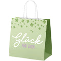 Geschenktragtasche Happy Greetings - Glück für dich, 15 x 15 x 8 cm, grün FÜR DICH 992276 FÜR DICH 992276 15x15x8cm