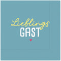 Motivserviette Happy Greetings - Lieblingsgast, 33 x 33 cm, 3-lagig, 20 Stück FÜR DICH 130271 FÜR DICH 130271 33cm