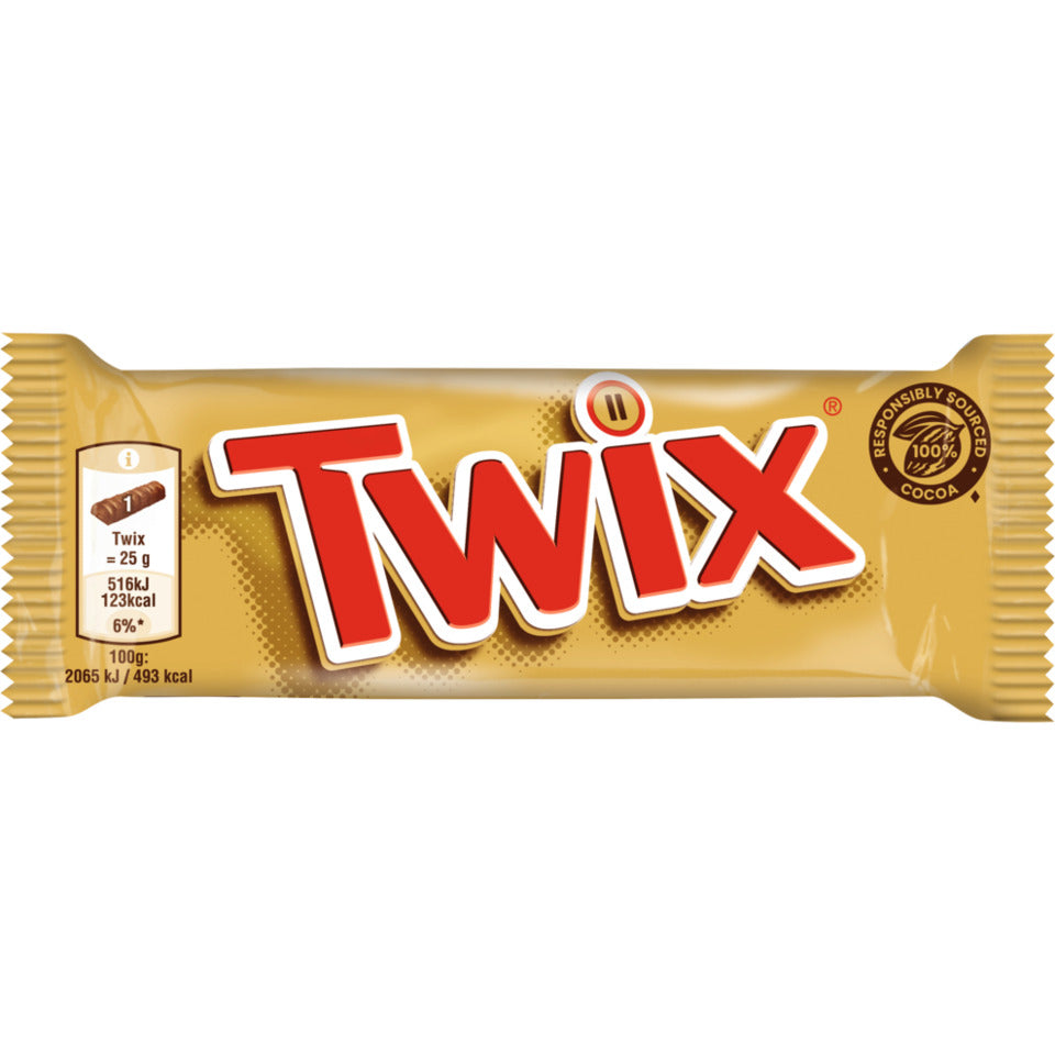 Schokoriegel Twix, 25 Stück à 50g MARS 6148437007