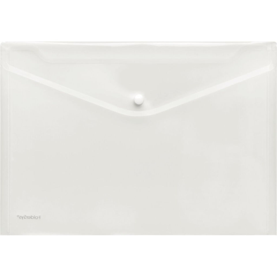 Sichttasche, für DIN A4 quer, Druckknopf, farblos, (H x B) 235 x 335 mm, 10 Stück FOLDERSYS 40111-00
