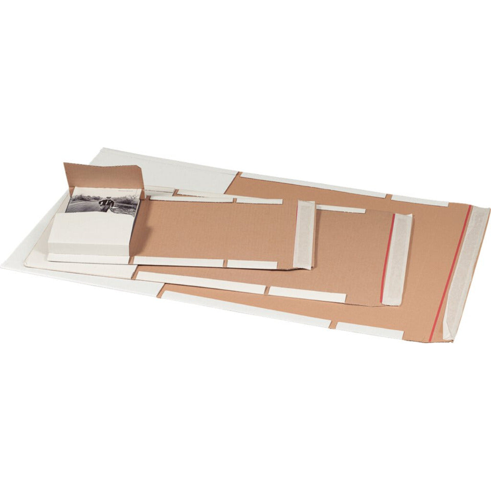Universalverpackung, DIN A4, haftklebend, Aufreißfaden, Innenmaß 304 x 215 x 77 mm, variable Füllhöhen, braun SMARTBOX PRO 211100525