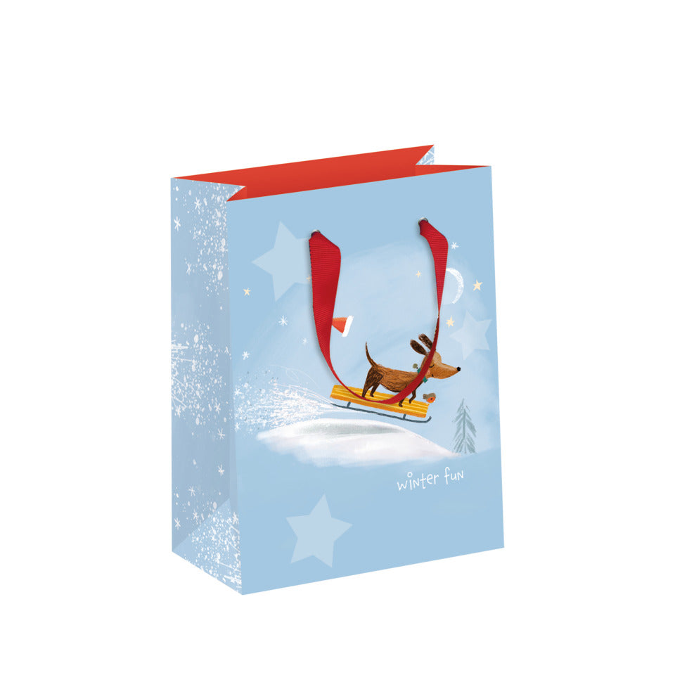 Weihnachts-Geschenktragetasche Funny Dog, 22,5 x 17 x 9,2 cm ZÖWIE 70110 21430 ZÖWIE 70110 21430 22,5x17x9,2cm