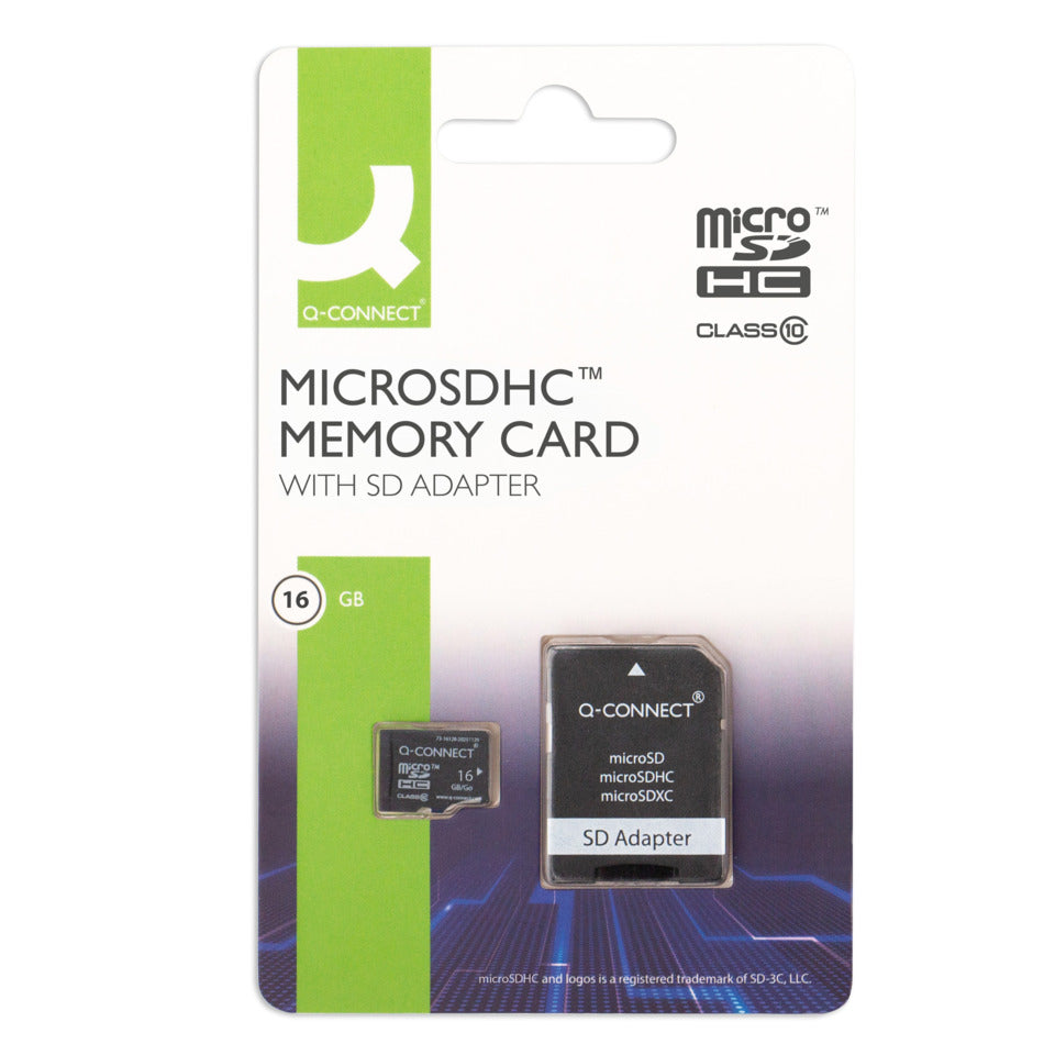 Speicherkarte MicroSDHC 16 GB Q-CONNECT KF16012 Q-CONNECT KF16012 16GB