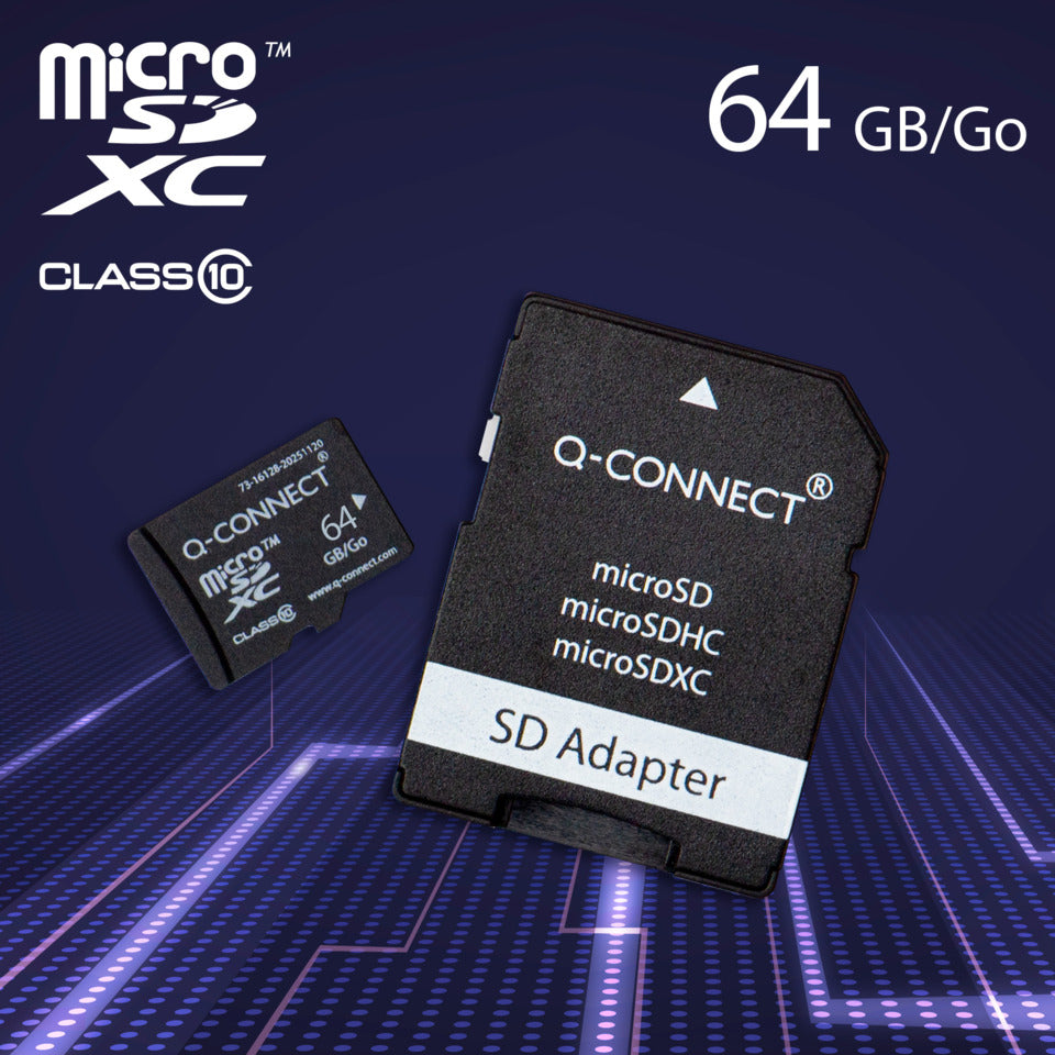 Speicherkarte MicroSDHC 64 GB Q-CONNECT KF16128 Q-CONNECT KF16128 64GB