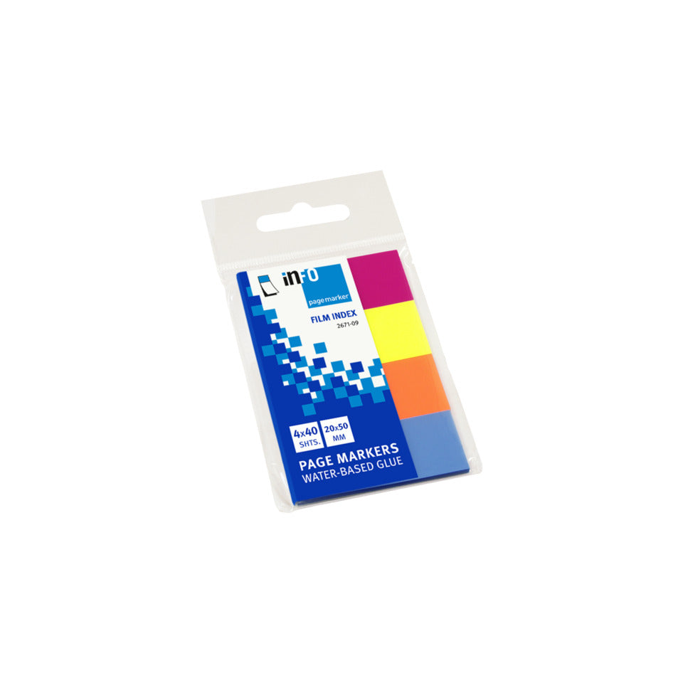 Haftmarker Mix, 25 x 50 mm, 4 x 40 Blatt UPM 2671-09 GLOBAL NOTES INFO 2671-09 20x50mm