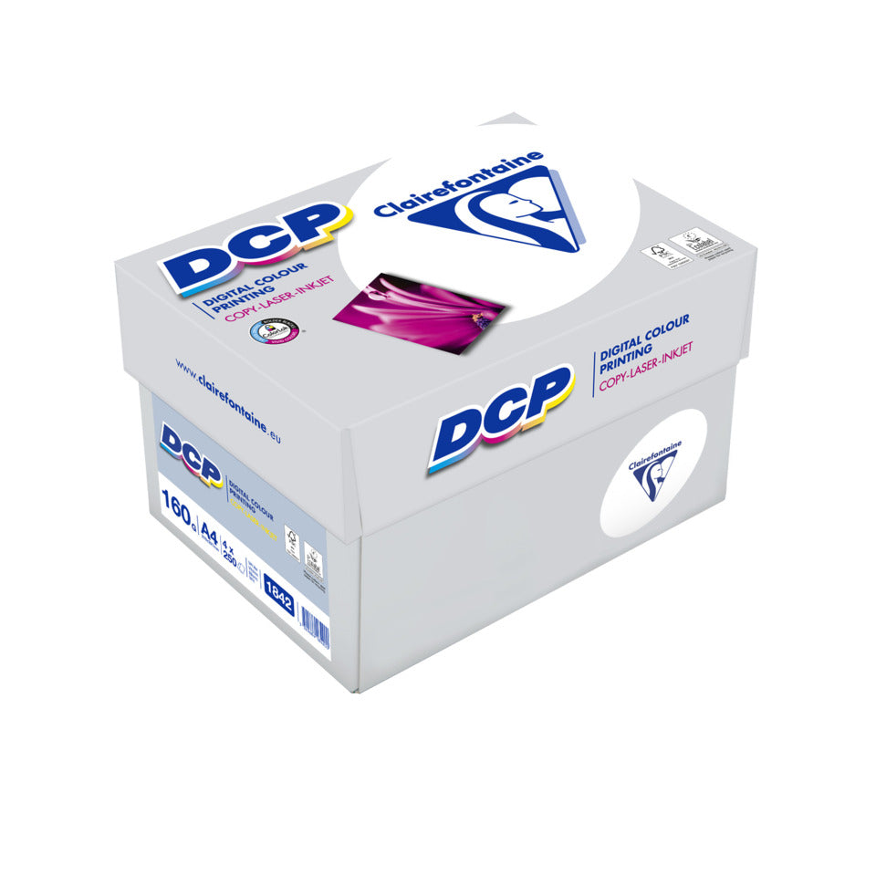 Kopierpapier DCP, A4, 160g/m², 250 Blatt, 170 CIE, satiniert, weiß CLAIREFONTAINE 1842C