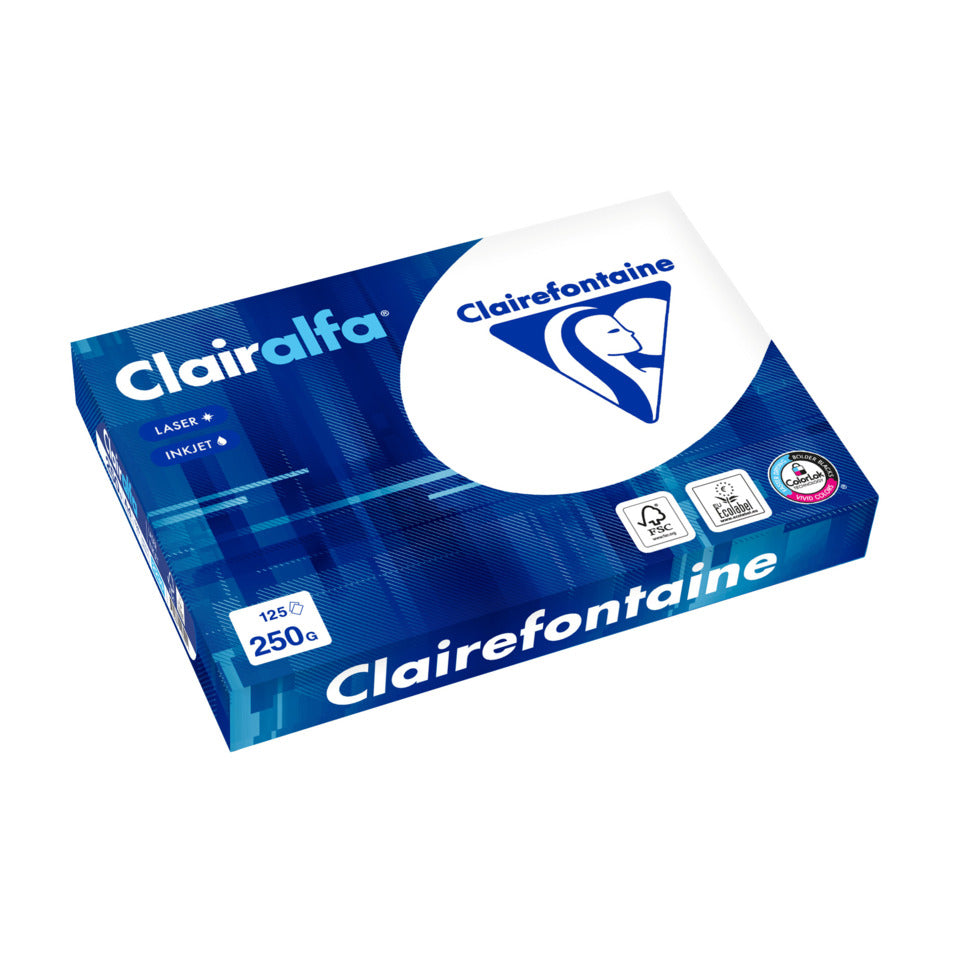 Kopierpapier Clairalfa, A4, 250g/m², 125 Blatt, 171 CIE, weiß CLAIREFONTAINE 2230C