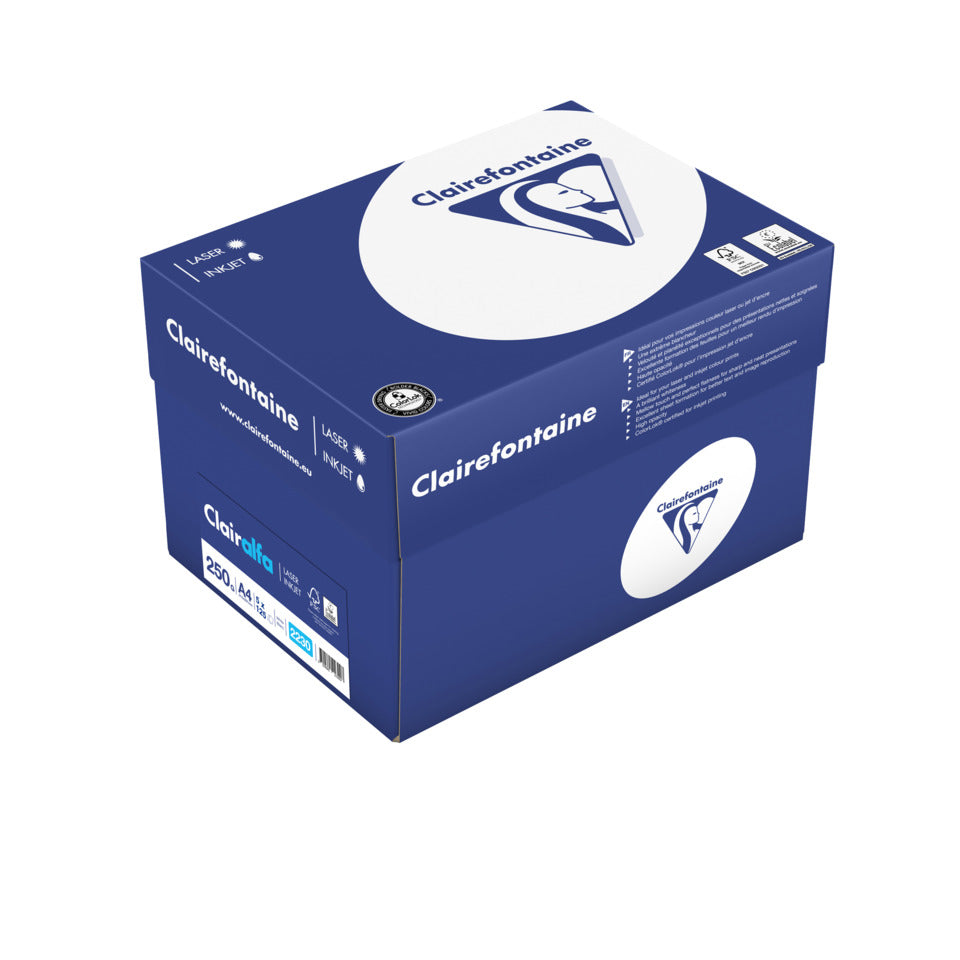 Kopierpapier Clairalfa, A4, 250g/m², 125 Blatt, 171 CIE, weiß CLAIREFONTAINE 2230C