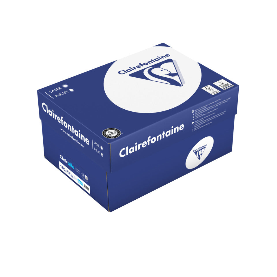 Kopierpapier Clairalfa, A3, 160g/m², 250 Blatt, 171 CIE, weiß CLAIREFONTAINE 2619C