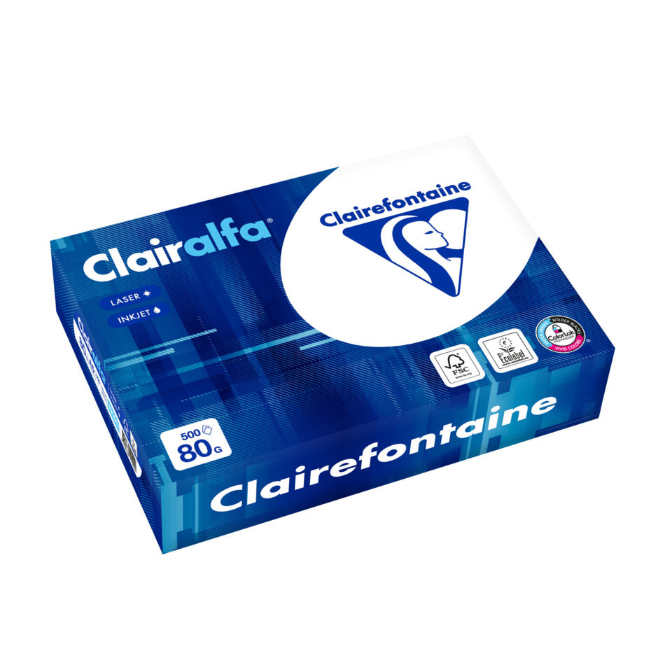 Kopierpapier Clairalfa, A5, 80g/m², 500 Blatt, 171 CIE, weiß CLAIREFONTAINE 1910C