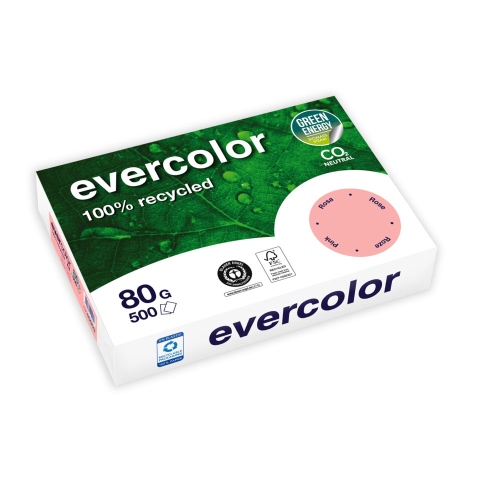 Kopierpapier Evercolor, A4, 80g/m², 500 Blatt, rosa CLAIREFONTAINE 40003C
