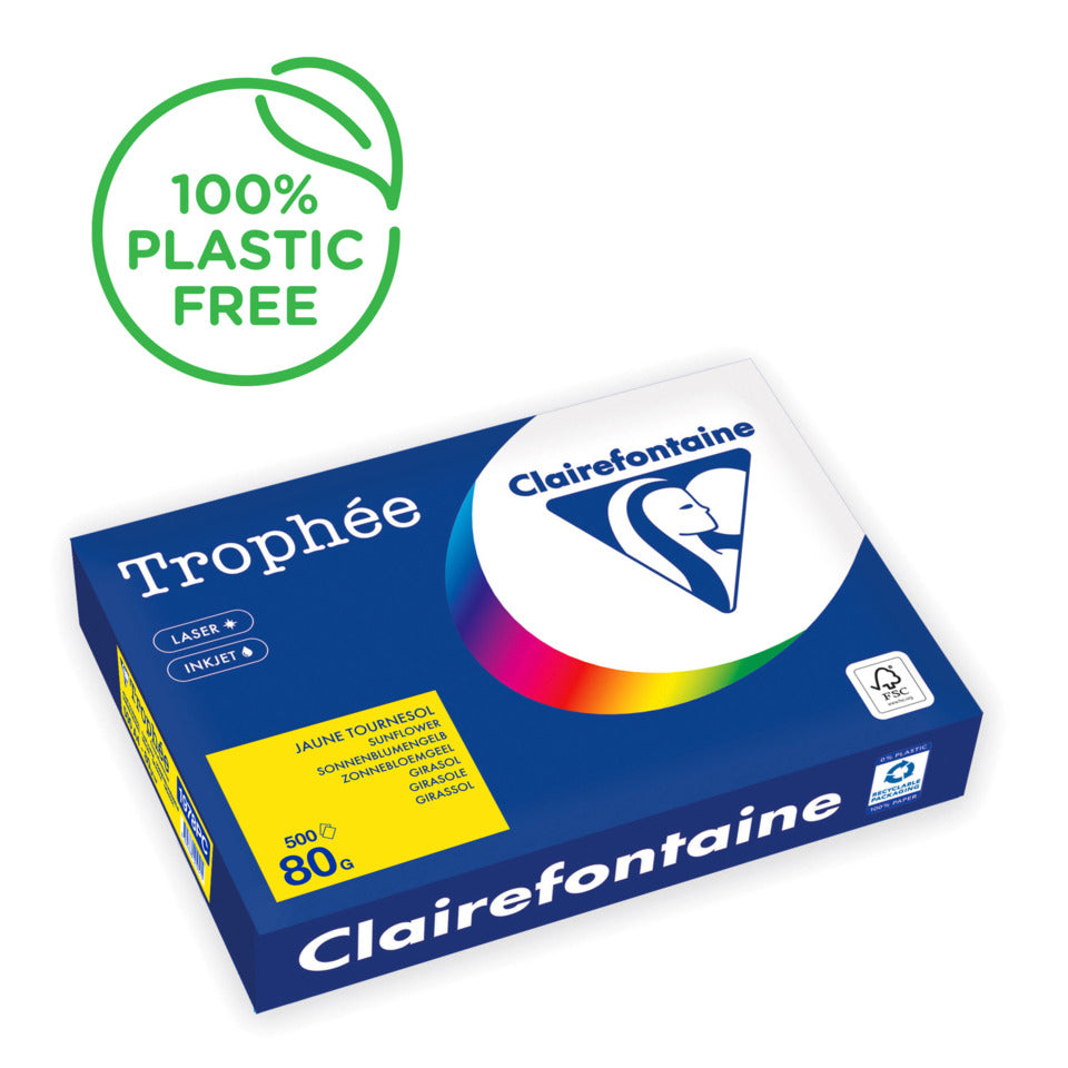 Kopierpapier Trophee, A4, 80g/m², 500 Blatt, sonnengelb CLAIREFONTAINE 1978PC CLAIREFONTAINE 1978PC COLOR