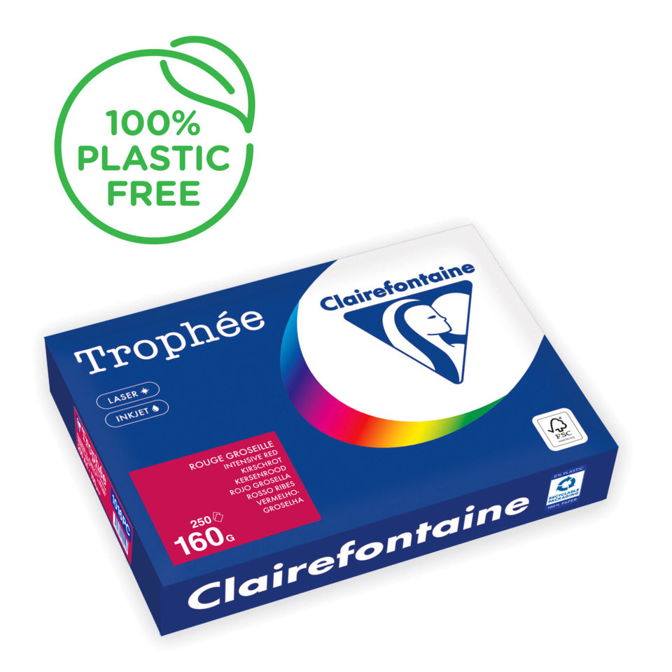 Kopierpapier Trophee, A4, 160g/m², 250 Blatt, kirschrot CLAIREFONTAINE 1016PC CLAIREFONTAINE 1016PC COLOR