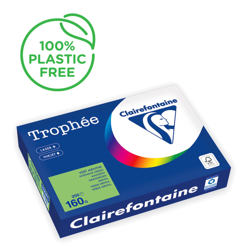 Kopierpapier Trophee, A4, 160g/m², 250 Blatt, mintgrün CLAIREFONTAINE 1025PC CLAIREFONTAINE 1025PC COLOR