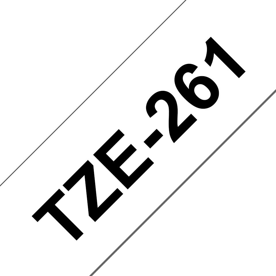 Schriftband, 36mmx8m, schwarz/weiß BROTHER TZE-261 BROTHER TZE-261 laminiert