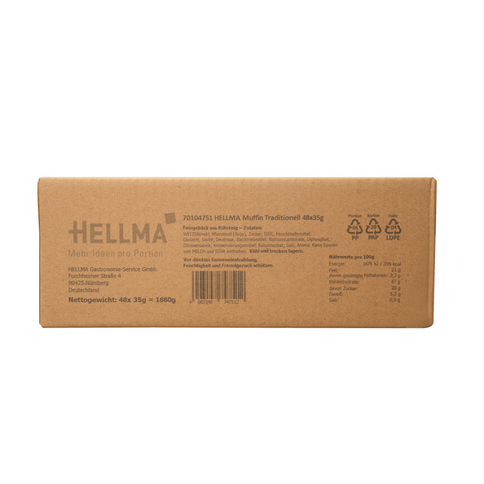 Muffin Kuchen Traditionell, 48 x 35 g HELLMA 70104751