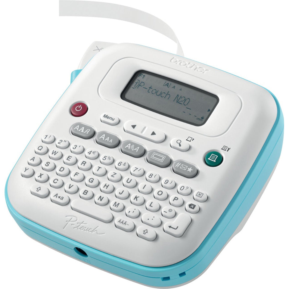 Beschriftungsgerät Aura PT-N20, QWERTZ-Tastatur, 250 Symbole, weiß/blau BROTHER PTN20RG1