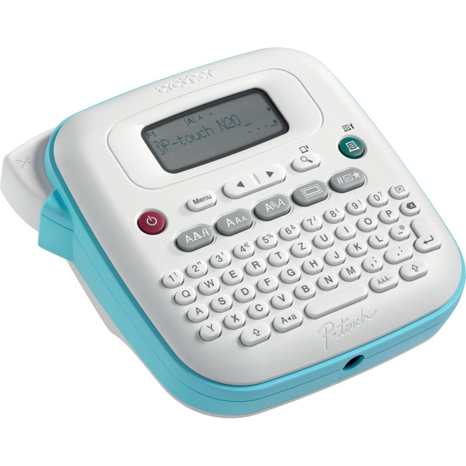 Beschriftungsgerät Aura PT-N20, QWERTZ-Tastatur, 250 Symbole, weiß/blau BROTHER PTN20RG1