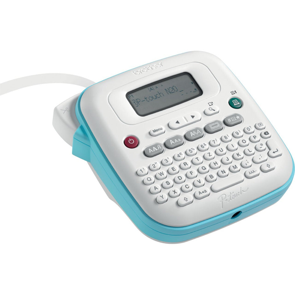 Beschriftungsgerät Aura PT-N20, QWERTZ-Tastatur, 250 Symbole, weiß/blau BROTHER PTN20RG1