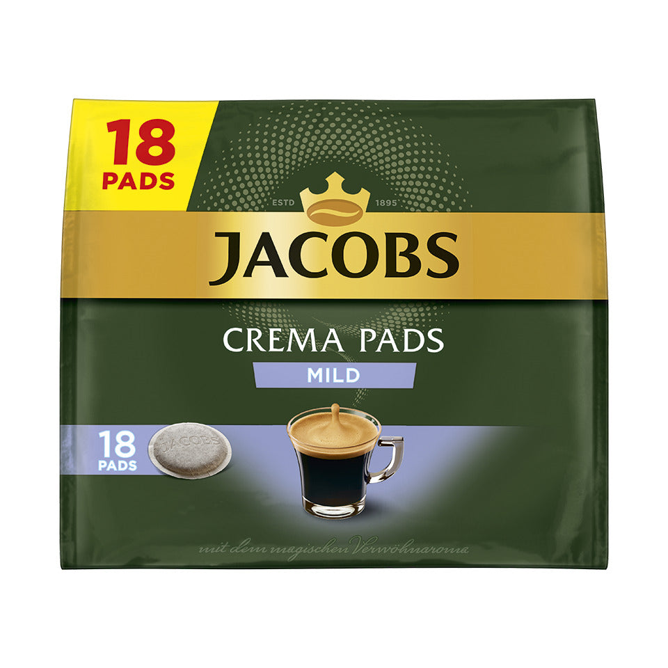 Kaffeepads Crema Mild, 18 Stück, grün JACOBS 4056758