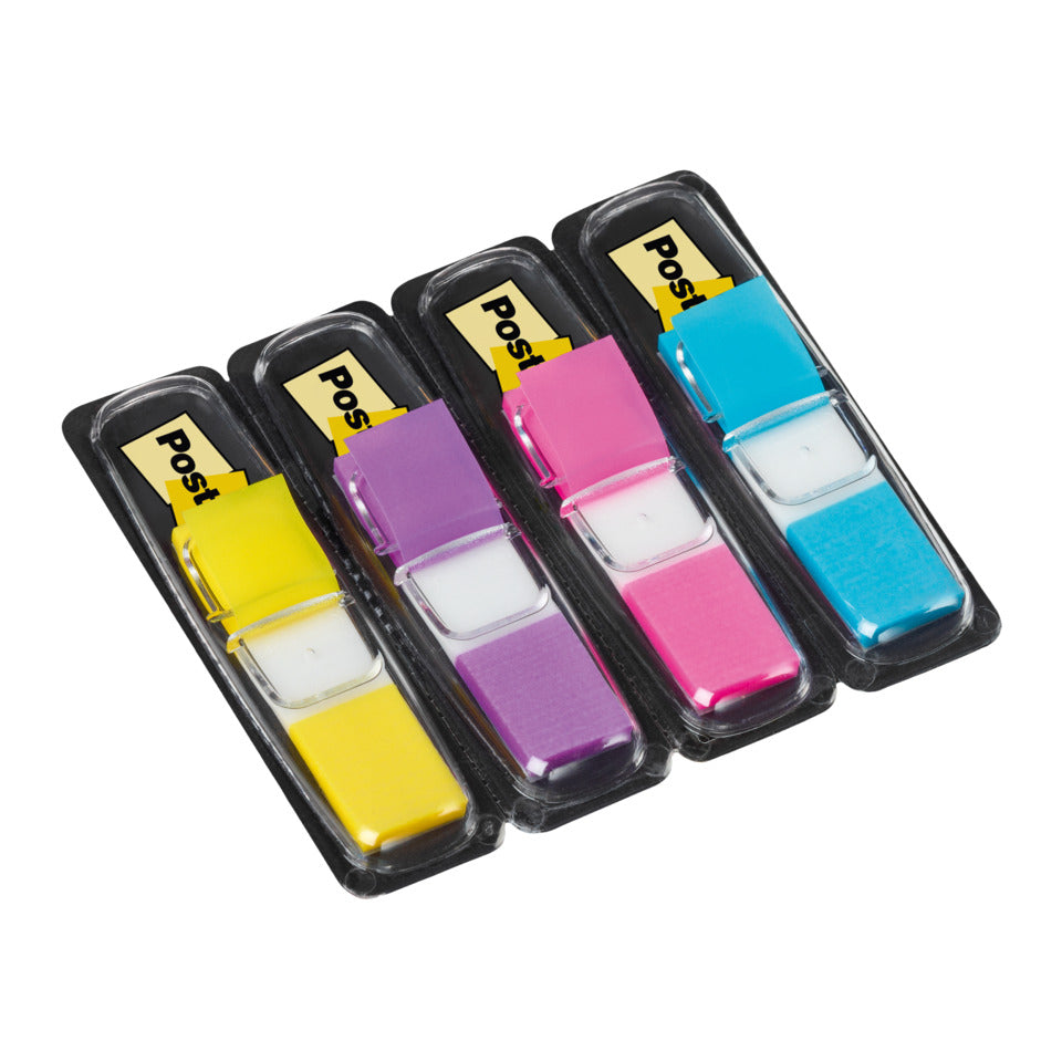 Haftstreifen Index Mini, 12x43mm, 4x35 Blatt, sortiert POST-IT 683-4AB POST IT 683-4AB Leuchtf. Mini