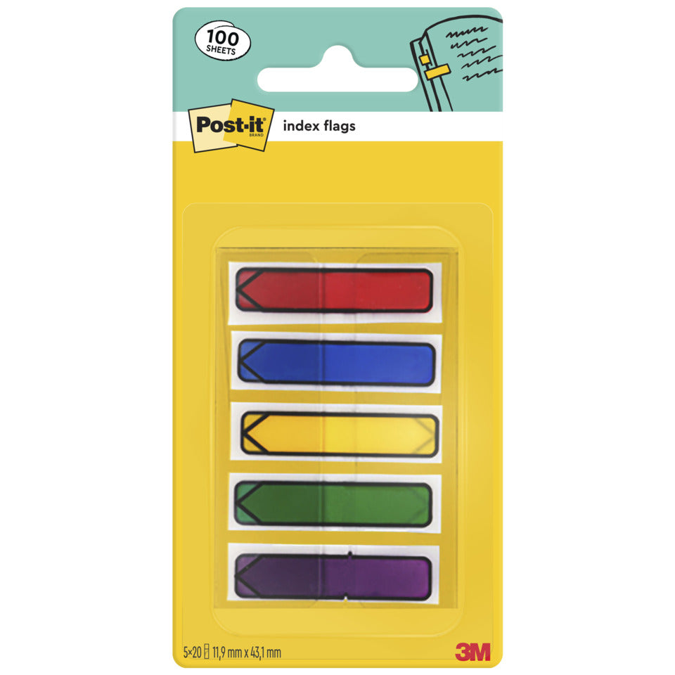Haftstreifen Index Pfeile, 12x43mm, 5x20 Stück POST-IT 684ARR1 POST IT 684ARR1  5x20 ST