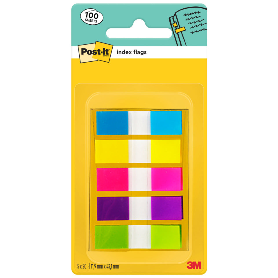 Haftstreifen Index Mini, 12x43mm, 5x20 Stück POST-IT 6835CBEU POST IT 6835CBEU  5x20St