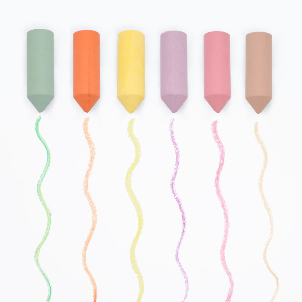 Soja-Wachsmaler Pastell, 6 Stück LULUBUG 28201