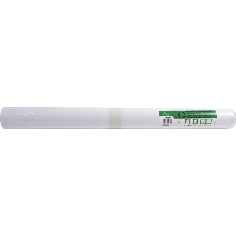 Flipchartblock, 80gr, kariert 25x25mm, 20 Blatt, 65x100cm EXACOMPTA 69651E EXACOMPTA 69651E 72g