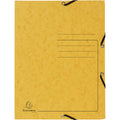 Sammelmappe mit Gummizug und 3 Klappen, Colorspan-Karton 355g/m2,A4, gelb EXACOMPTA 55409E