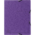 Sammelmappe mit Gummizug und 3 Klappen, Colorspan-Karton 355g/m2,A4, lila EXACOMPTA 55408E