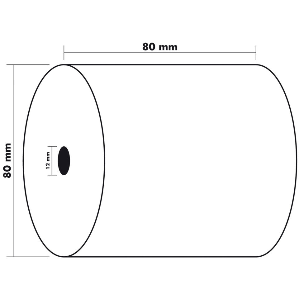 Thermorolle 1-lagig, hohe Auflösung für Kassen, 55g, 80mm x 76m EXACOMPTA 43807E