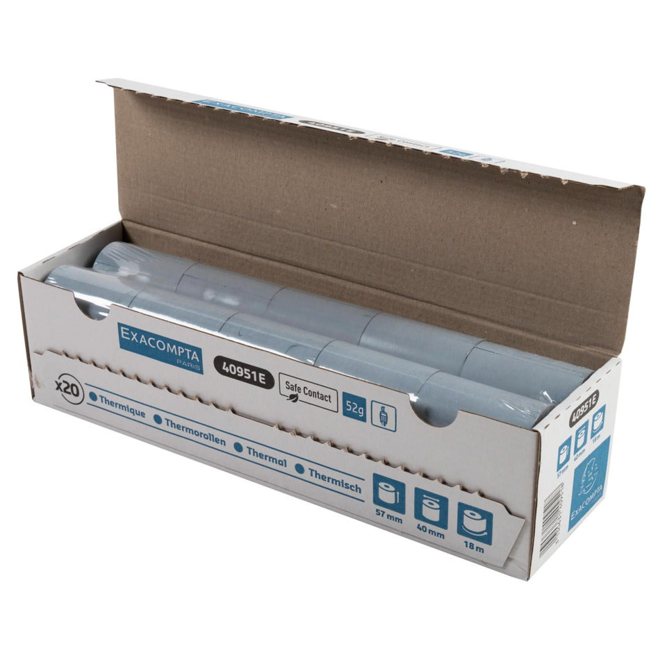 Thermorolle 52g 57x40mm, für Kartenbelege, Safe Contact EXACOMPTA 40951E