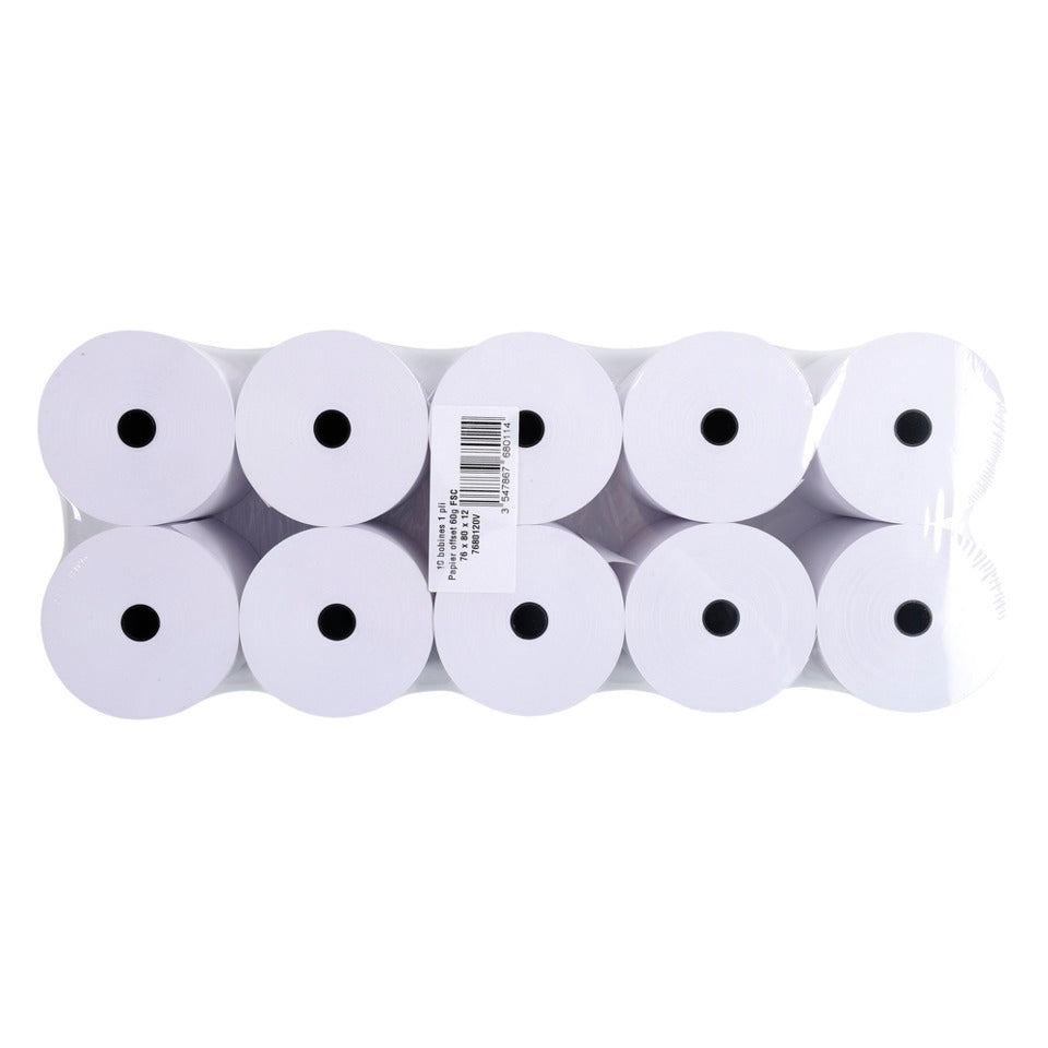 Additionsrolle 1-lagig Offset 60g/m2 76x80mx12 EXACOMPTA 7680120V EXACOMPTA 7680120V PG 10 St.