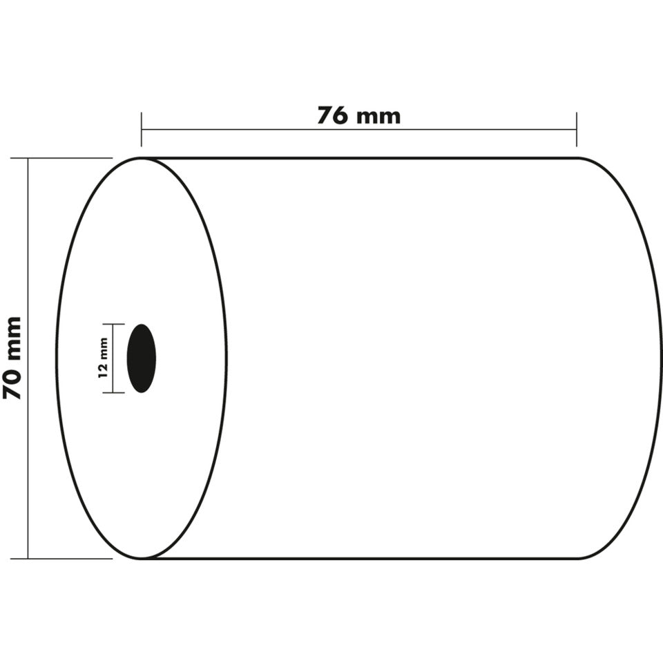 Additionsrolle 1-lagig Offset 60g/m2 76x70mx12 EXACOMPTA 7670120V