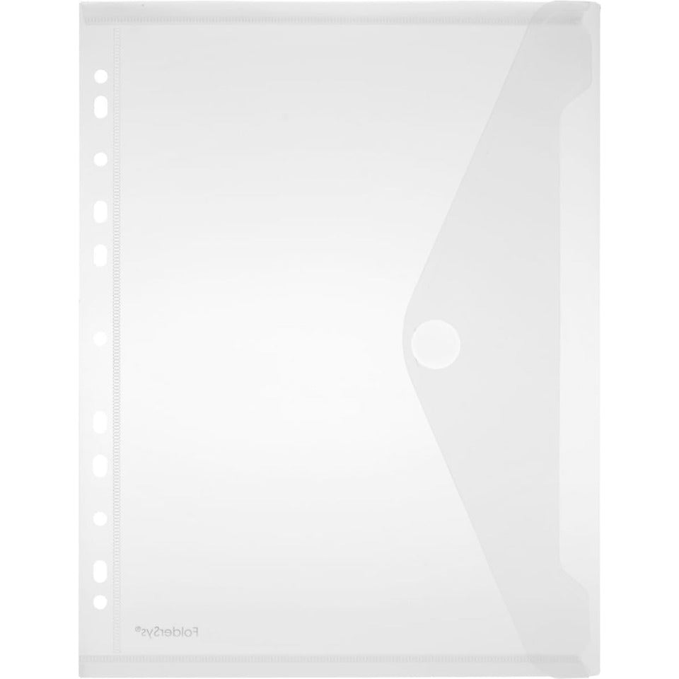 Sichttasche A4 mit Abheftrand, PP, transparent, 10 Stück FOLDERSYS 40106-04