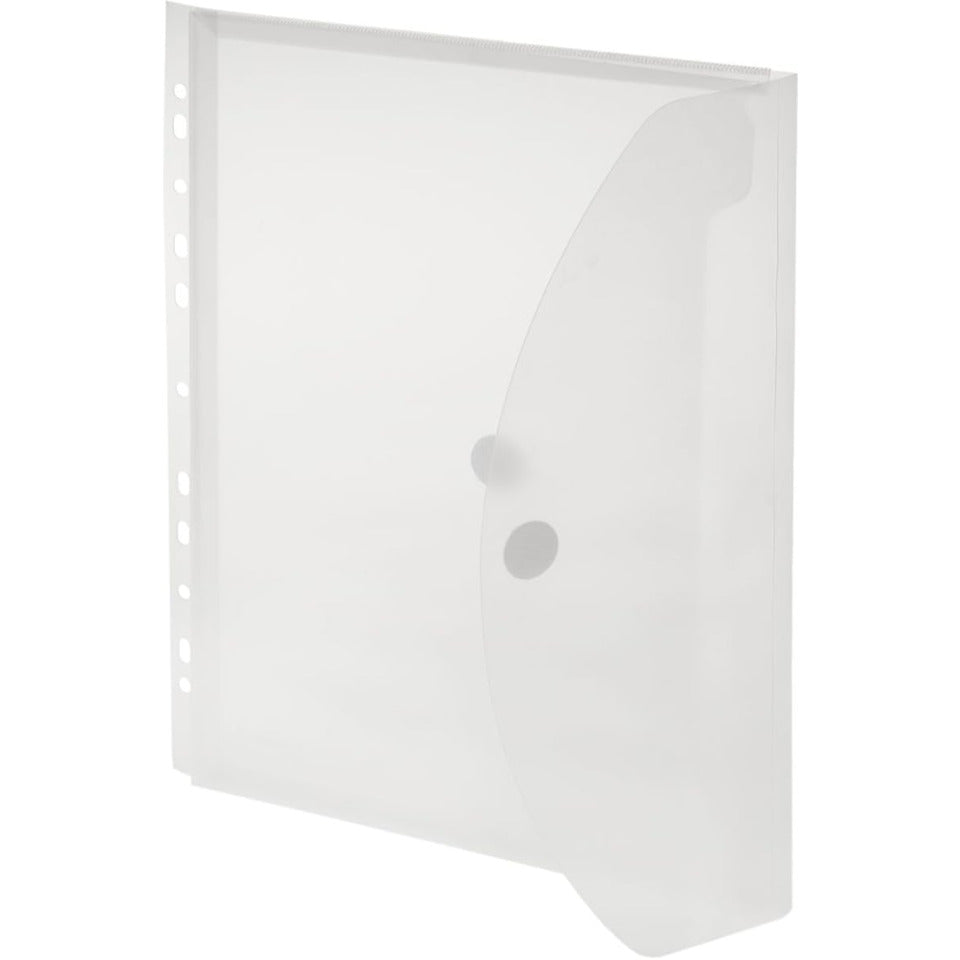 Sichttasche A4 mit Dehnfalte und Abheftrand, PP, transparent, 10 Stück FOLDERSYS 40109-04