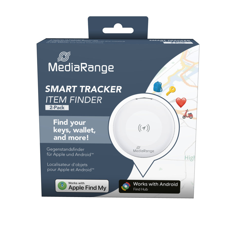 Gegenstandsfinder Smart Tracker, iPhone & Android, 2 Stück, weiß MEDIARANGE MRMA140 MEDIARANGE MRMA140 iPhone & Android