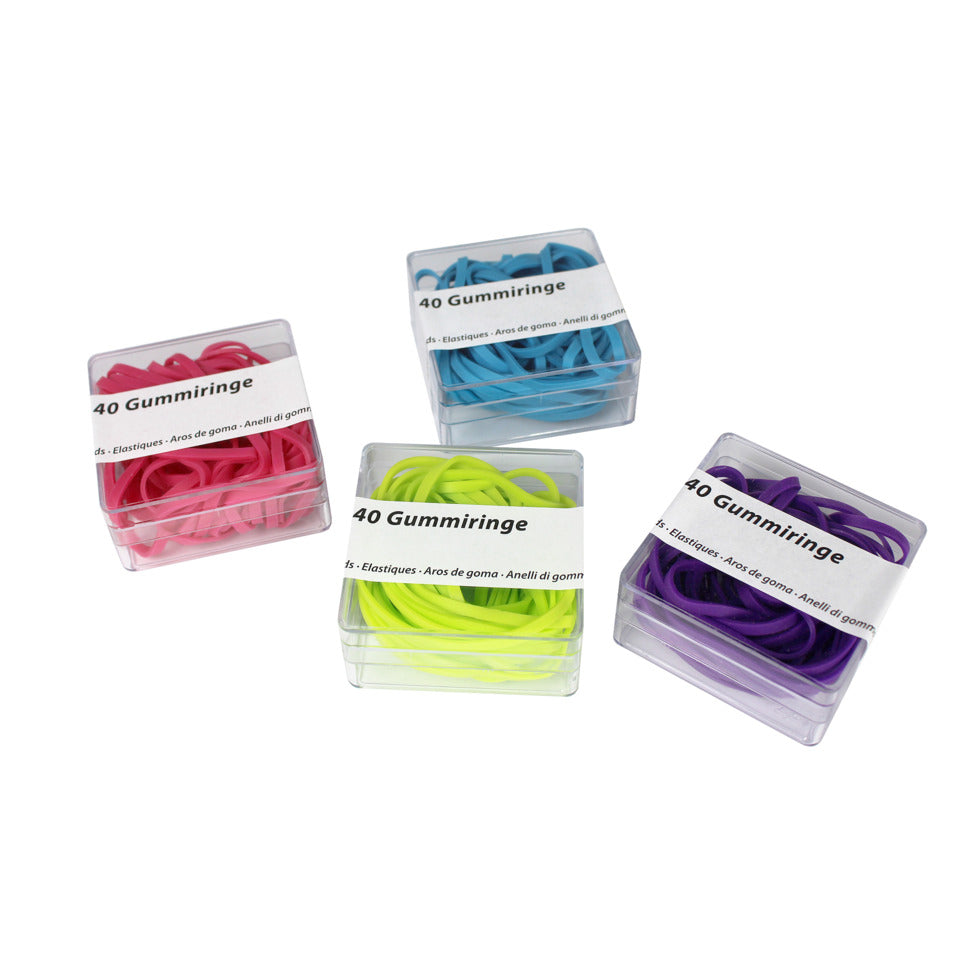 Gummiringe grün, rot, blau oder violett 40 Stück METZGER 64670595 Metzger & Mendle 64670595