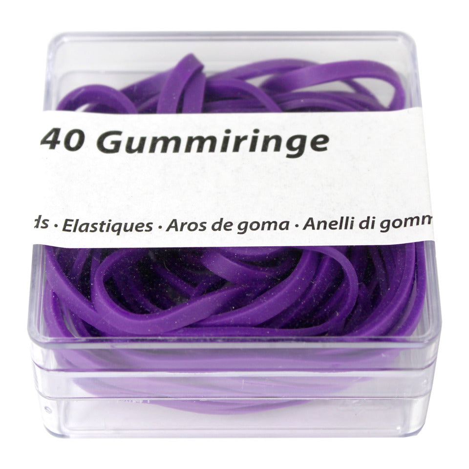 Gummiringe grün, rot, blau oder violett 40 Stück METZGER 64670595 Metzger & Mendle 64670595