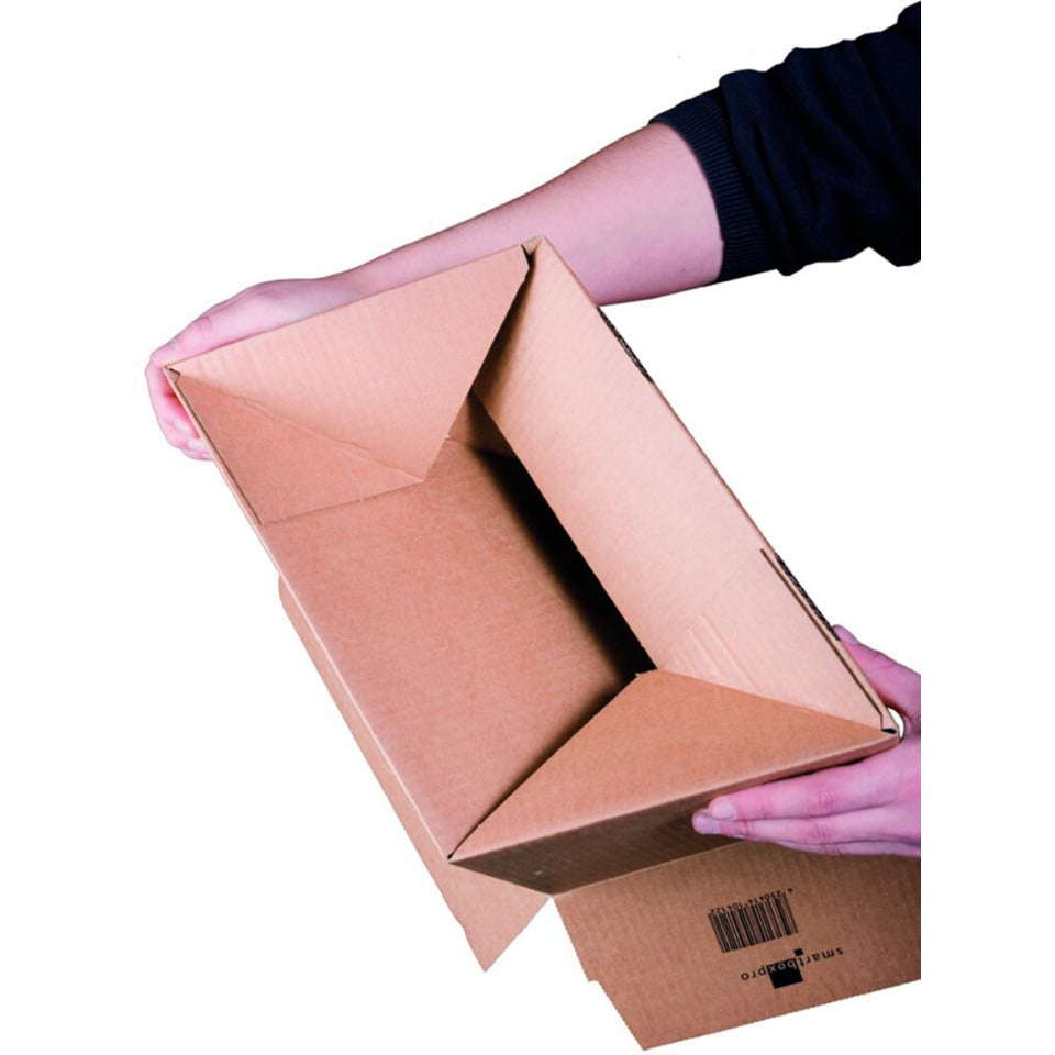 Transportbox, A4, haftklebend, Aufreißfaden, braun SMARTBOX PRO 211105120