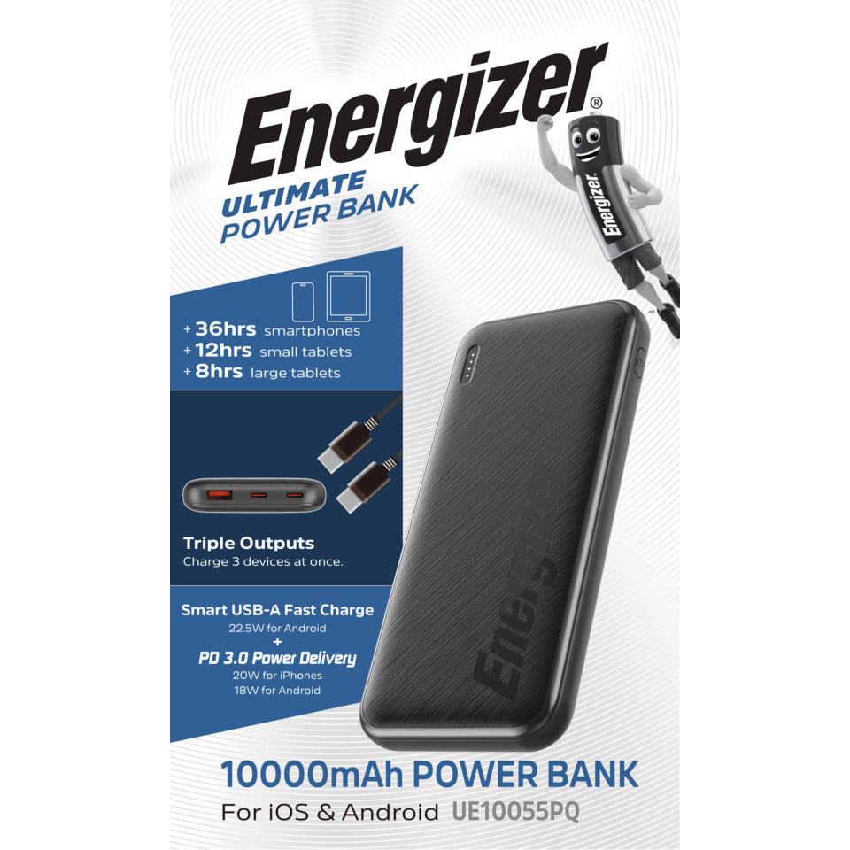 Powerbank Ultimate, 10.000mAh, schwarz ENERGIZER UE10055PQ