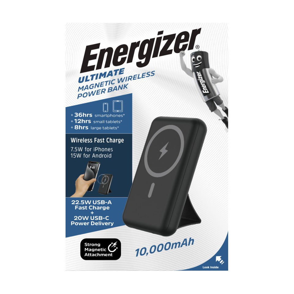 Powerbank Ultimate, 1x USB-A / 1x USB-C, 10.000mAh, schwarz ENERGIZER QM10002PQ